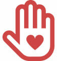 Hand with heart Hand with heart